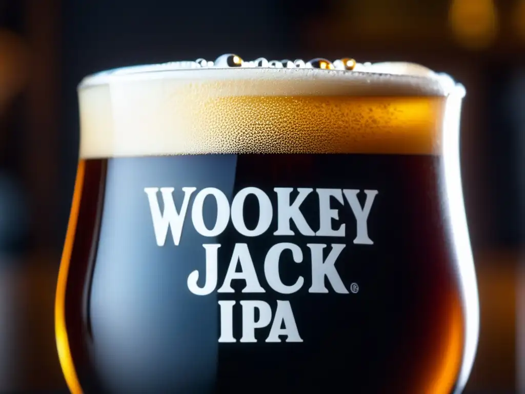 Cerveza negra hop-forward, con textura rica y burbujas brillantes Una impresionante Black IPA de Firestone Walker, con textura aterciopelada y una espuma densa y cremosa