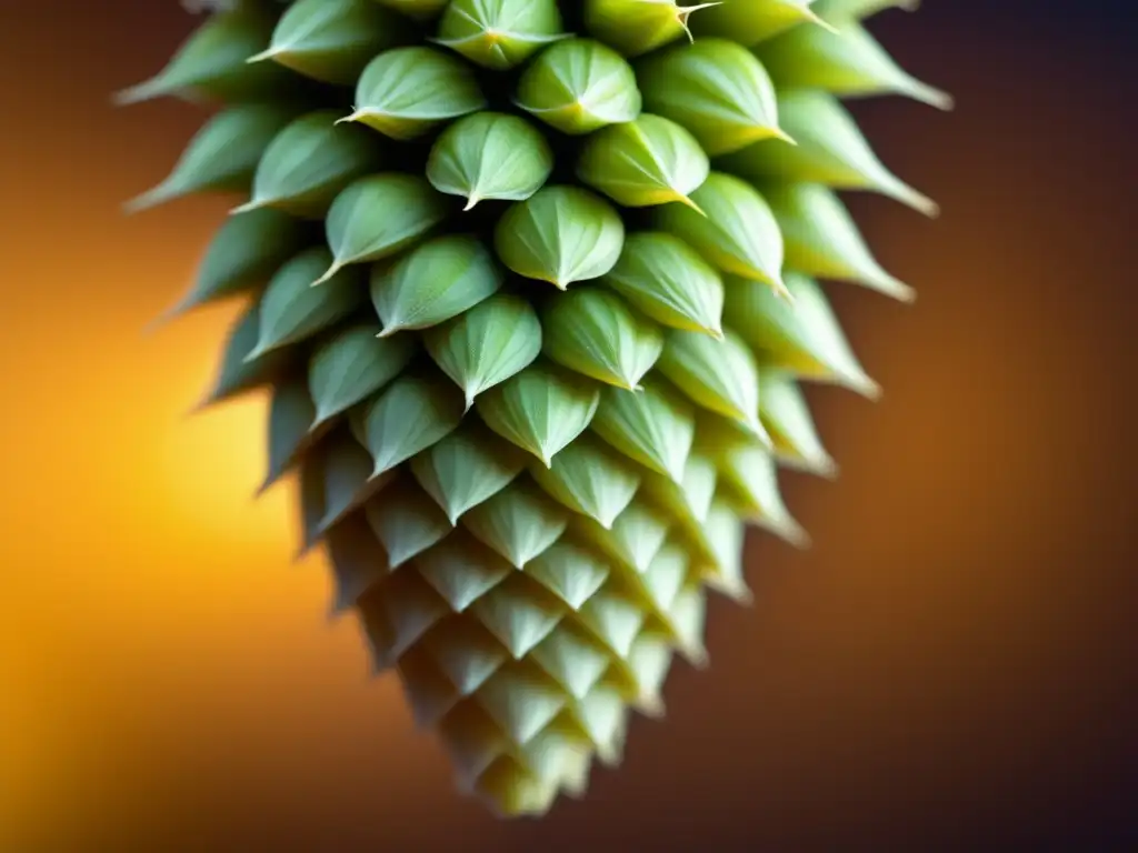Hop cone en 8k muestra estructura y lupulina de Sierra Nevada en cerveza