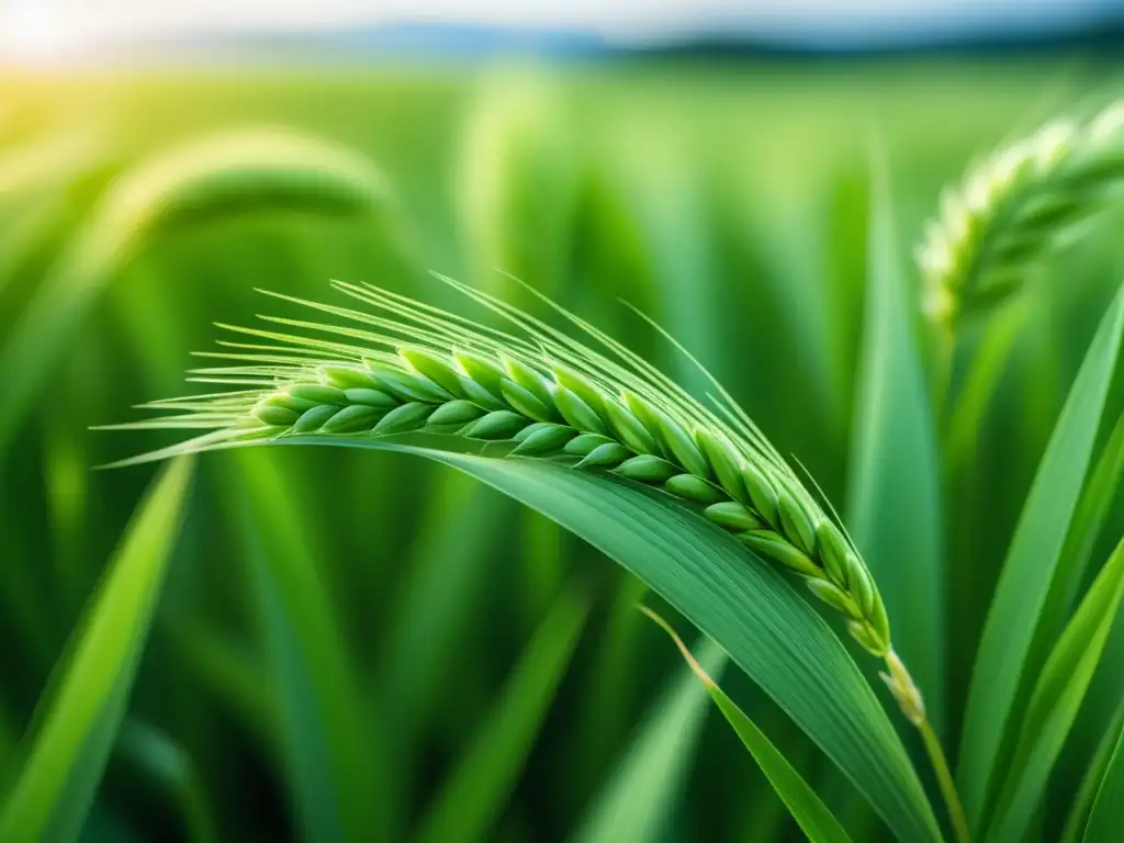 Campo de cebada verde sostenible en 8k - Mercado Sostenible