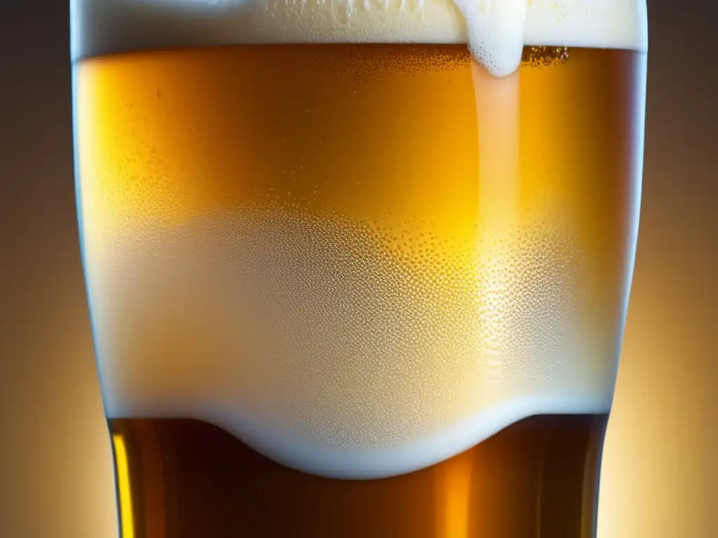 Cerveza dorada y burbujeante en vaso Cerveza dorada en vaso con espuma cremosa - Kegging en casa