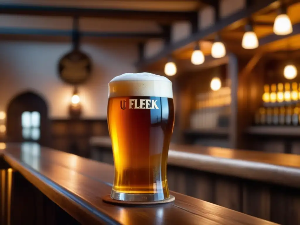 Interior detallado de U Fleků, una de las cervecerías más antiguas de Praga