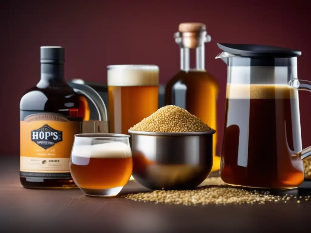 Kit de preparación de cerveza con ingredientes extraídos Kit cerveza extracto con ingredientes vibrantes y detalles exquisitos