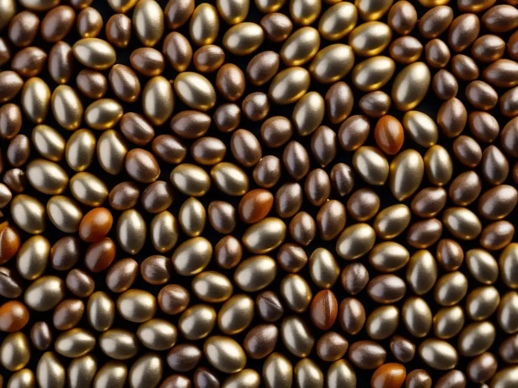 Detalles cautivadores de granos de malta en composición visual Ingredientes fundamentales: una imagen detallada resalta la variedad de granos de malta en una composición visualmente impactante