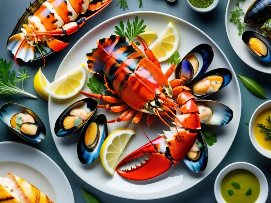 Delicias marinas de Nueva Zelanda: langosta, mejillones y vieiras con salsa de hierbas y limón - Monteith's