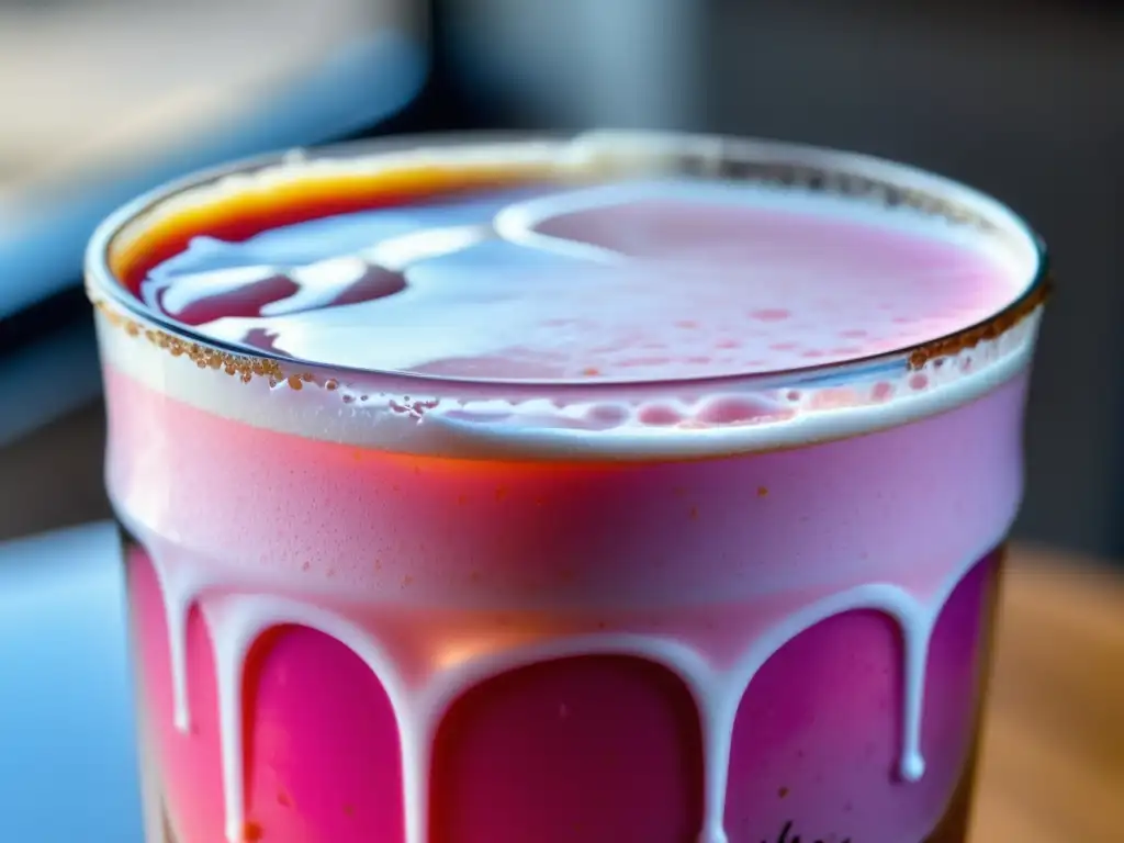 Pint of hazy strawberry milkshake IPA, luscious pink hue, creamy head, enticing aromas