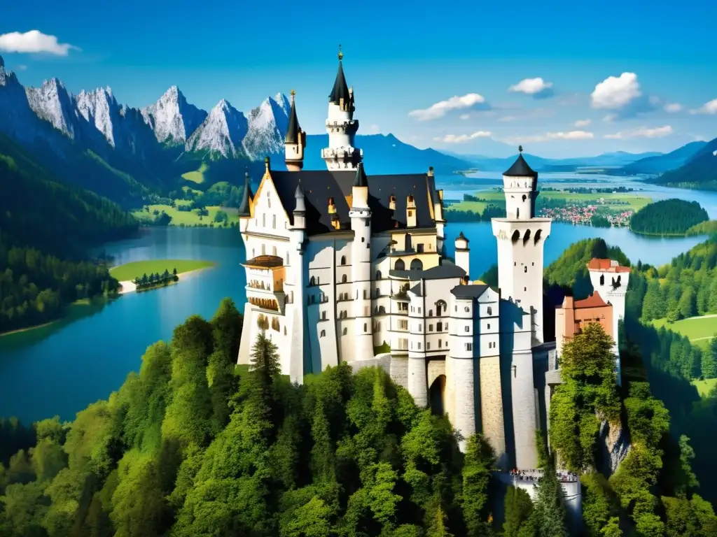 Castillo Neuschwanstein en Baviera, Alemania Ruta por Alemania: Castillo de Neuschwanstein en Baviera