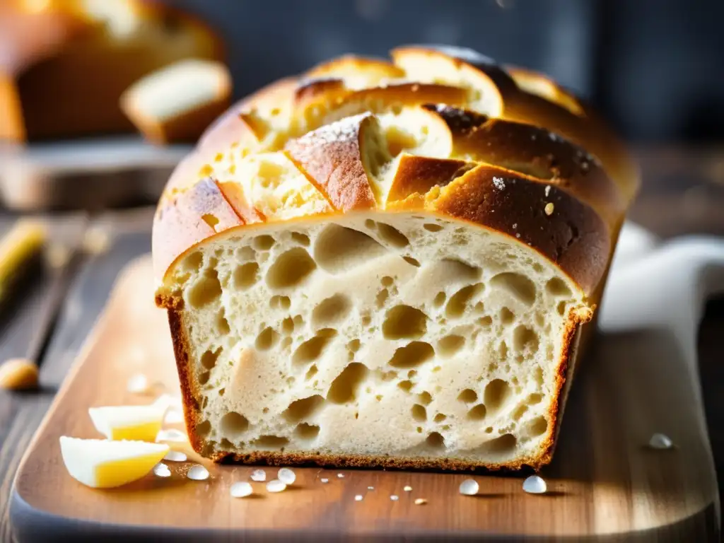 Delicioso pan de cerveza casero con trigo y miel Delicioso pan de cerveza de trigo casero, con corteza dorada y textura esponjosa