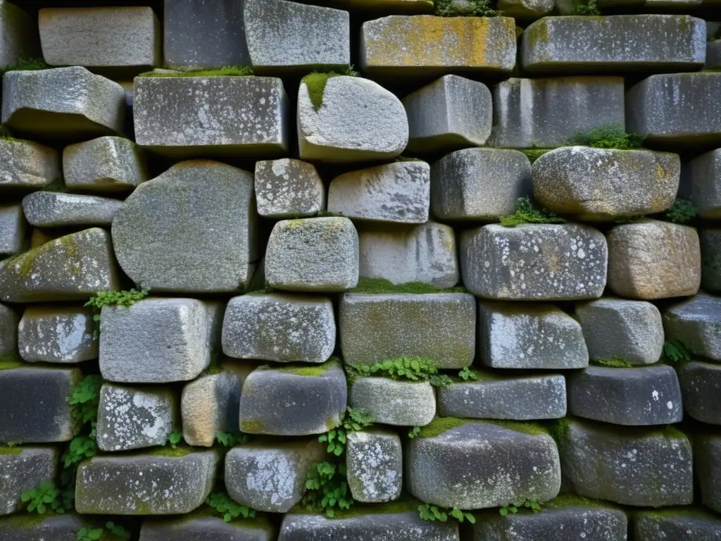 Detalle de muro desgastado en el patio de la Abadía Rochefort