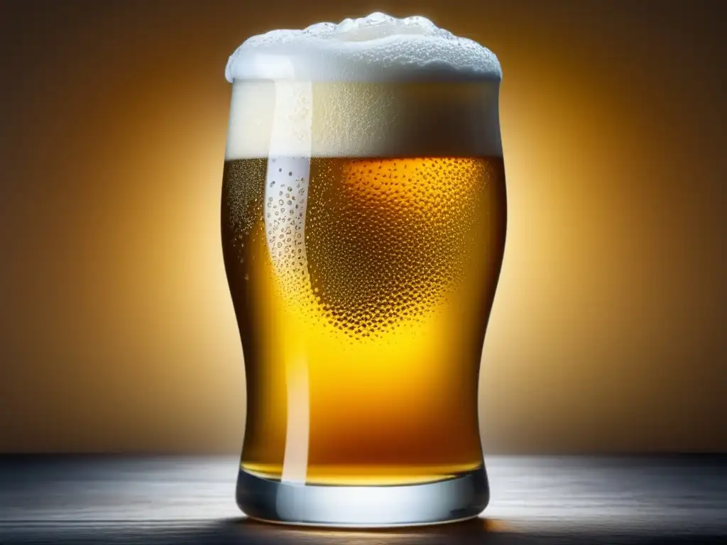 Cerveza Pilsner Checa en detalle Imagen detallada de una cerveza Pilsner Checa en vaso cristalino - Pilsner Checa y Platos Regionales