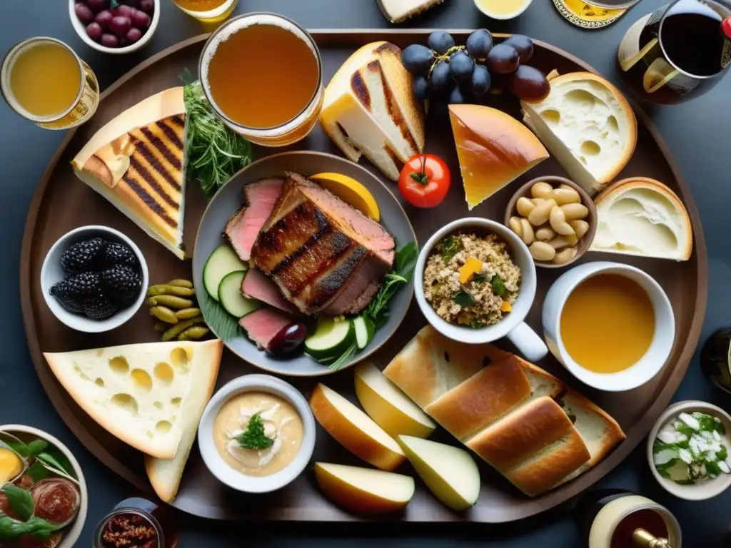 Maridajes básicos de alimentos y cervezas en plato exquisitamente elaborado
