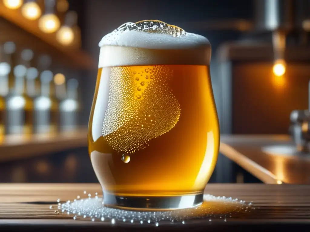 La Química de la Cerveza: Detalles fascinantes de la elaboración artesanal de cerveza en una imagen 8k