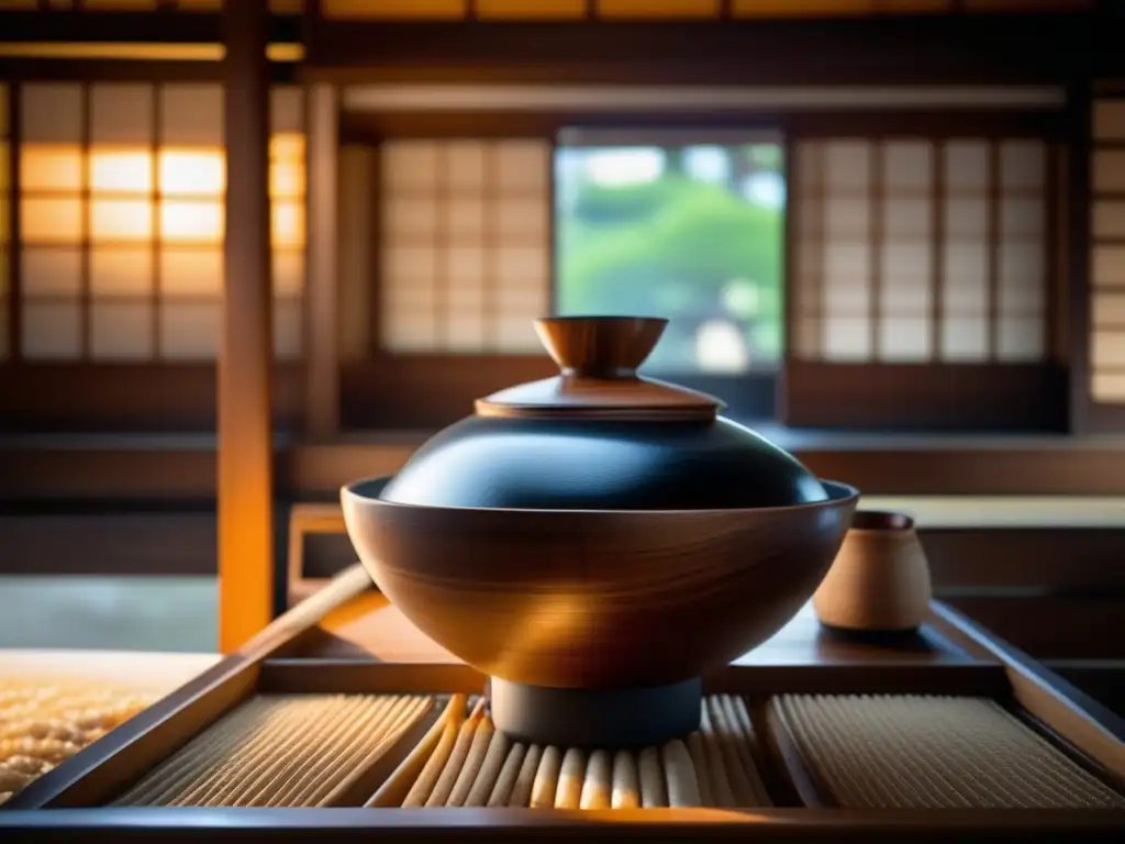 Proceso tradicional de sake japonés: kurabito con arroz vaporizado Proceso de elaboración tradicional de sake en Japón