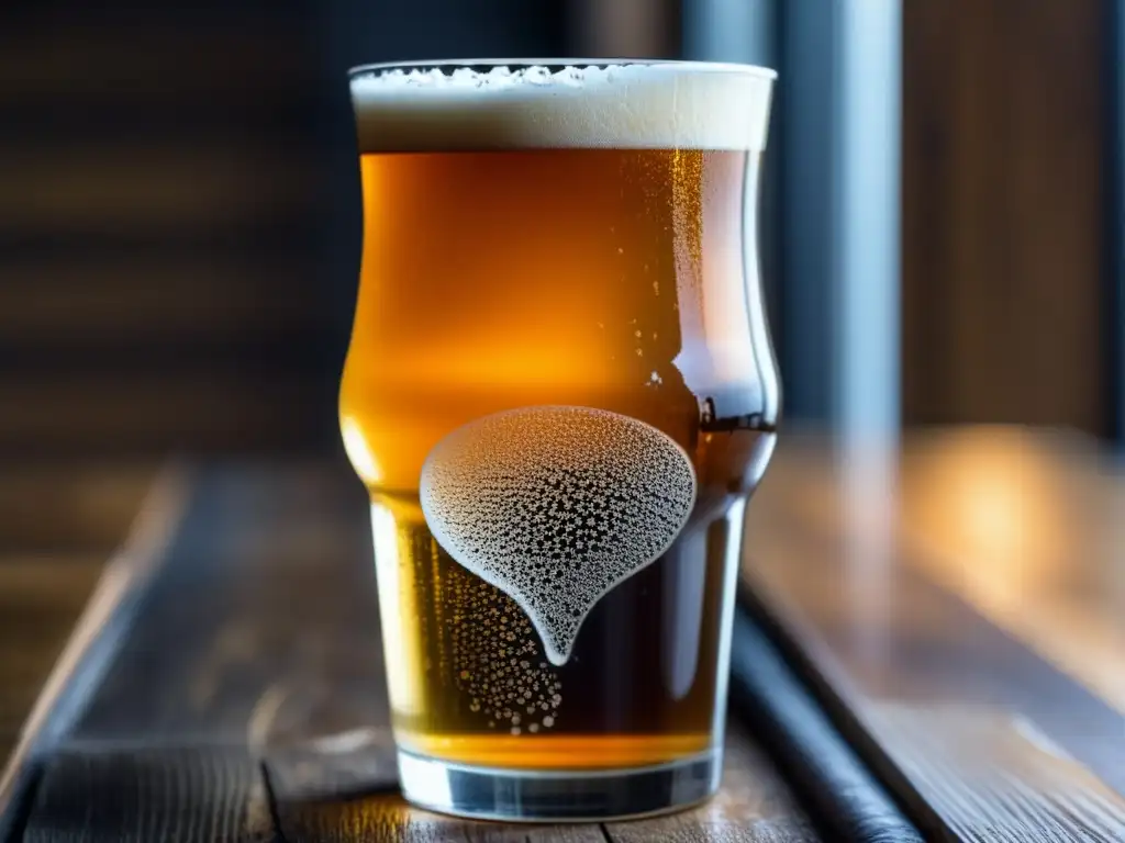 Cerveza Session IPA en vaso lleno, con espuma dorada y etiqueta vibrante