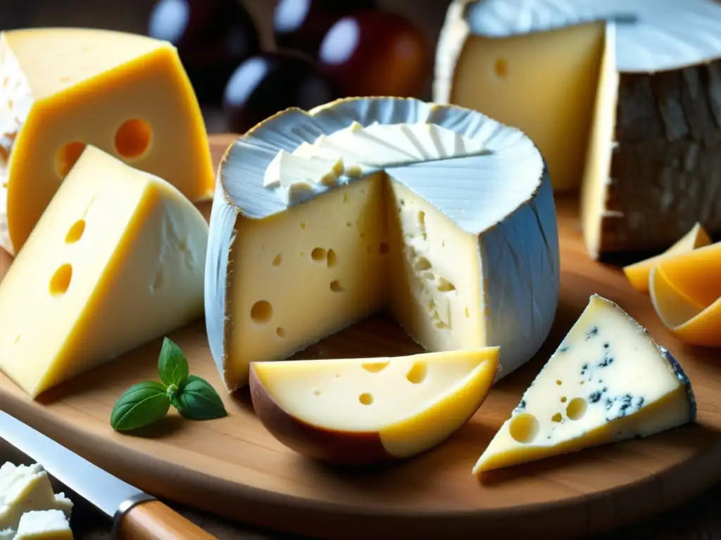 Tabla de quesos artesanales con variedad de sabores y colores Tabla de quesos artesanales con variedad de texturas y colores, destacando Pilsner Checa y Platos Regionales