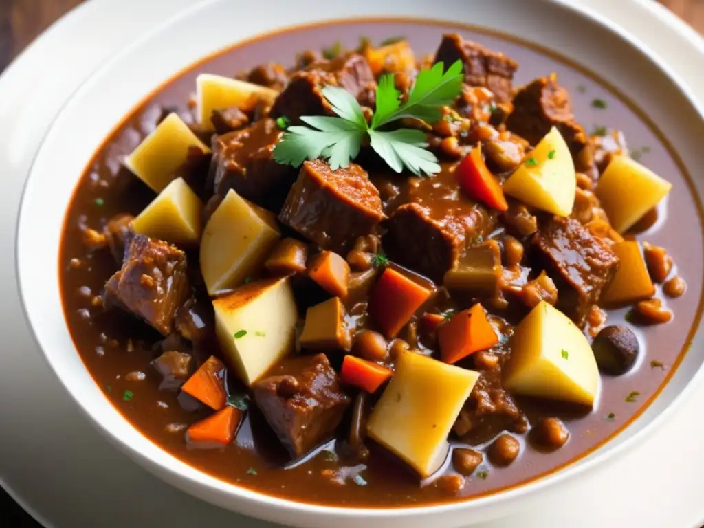 Goulash húngaro con Pilsner Checa Goulash húngaro con Pilsner Checa y Platos Regionales