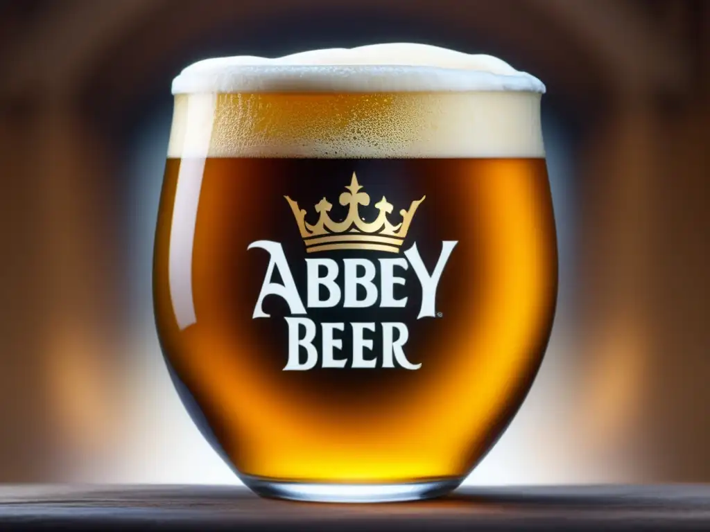 Cerveza de abadía con estofados deliciosos Cerveza Abadía y Estofados: Una imagen detallada muestra una cerveza de Abadía vertida elegante y con un color ámbar intenso