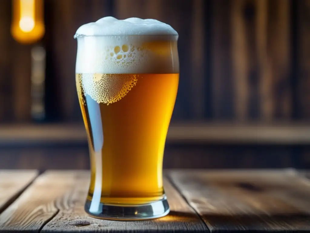 Cerveza dorada y efervescente en vaso de cristal - Descargas Útiles