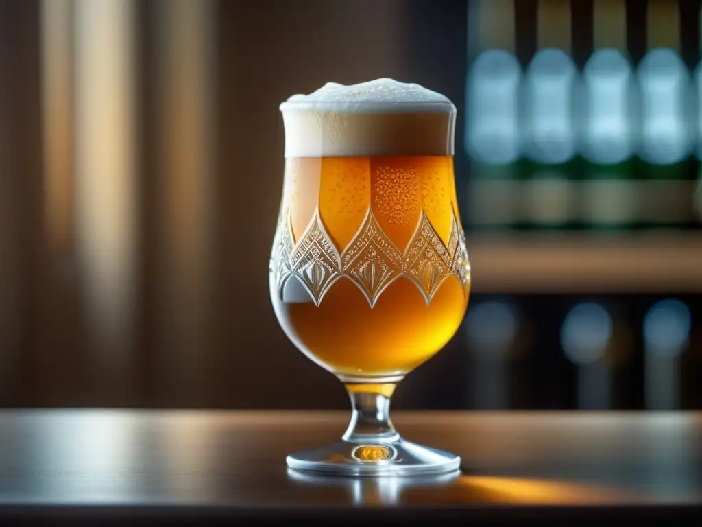 Cerveza artesanal en copa de tulipán La importancia del vidrio en la experiencia única de degustar cerveza artesanal