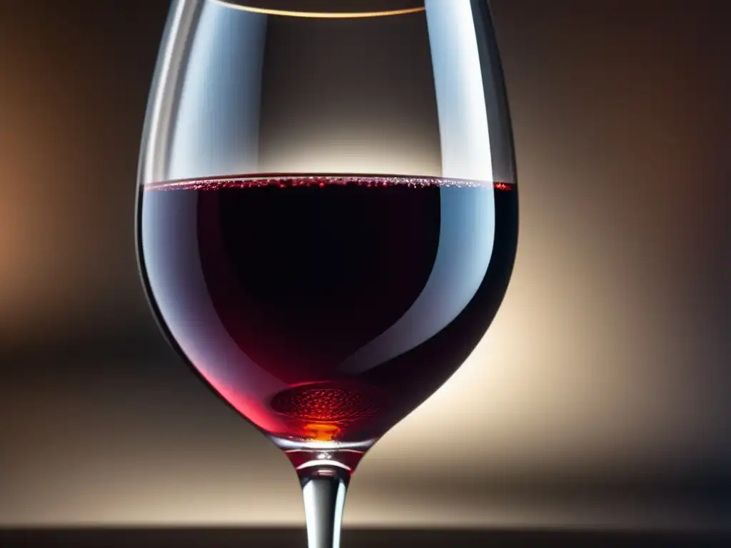 Jerga de degustación: copa de vino tinto elegante y refinada