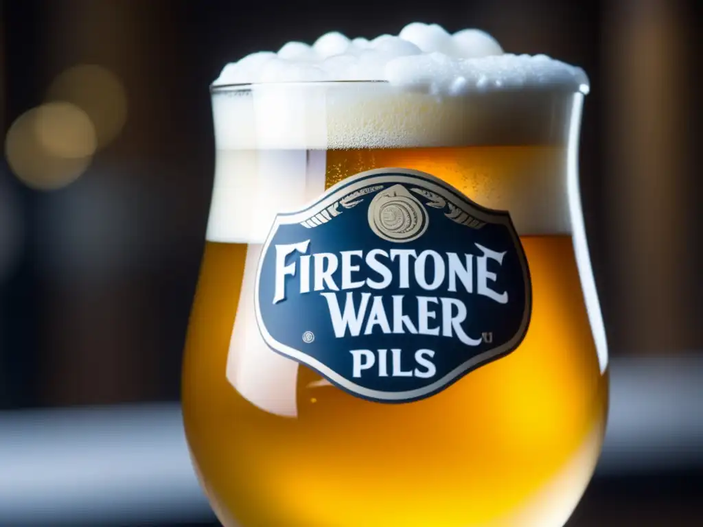 Cerveza Pivo Pils de Firestone Walker: claridad, efervescencia y una espuma blanca y espesa